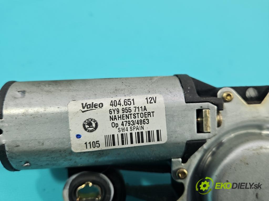 Skoda Fabia I 1999-2007 1.4 16v 75 HP manual 55 kW 1390 cm3 5- motor stieračov zadné 6Y9955711A