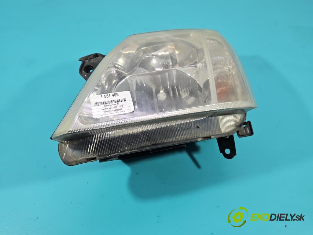 Opel Meriva A 2002-2010 1.6 16v 101 HP manual 74 kW 1598 cm3 5- Reflektor: ľavý 93321052 (Kľučka dverí ostatné)