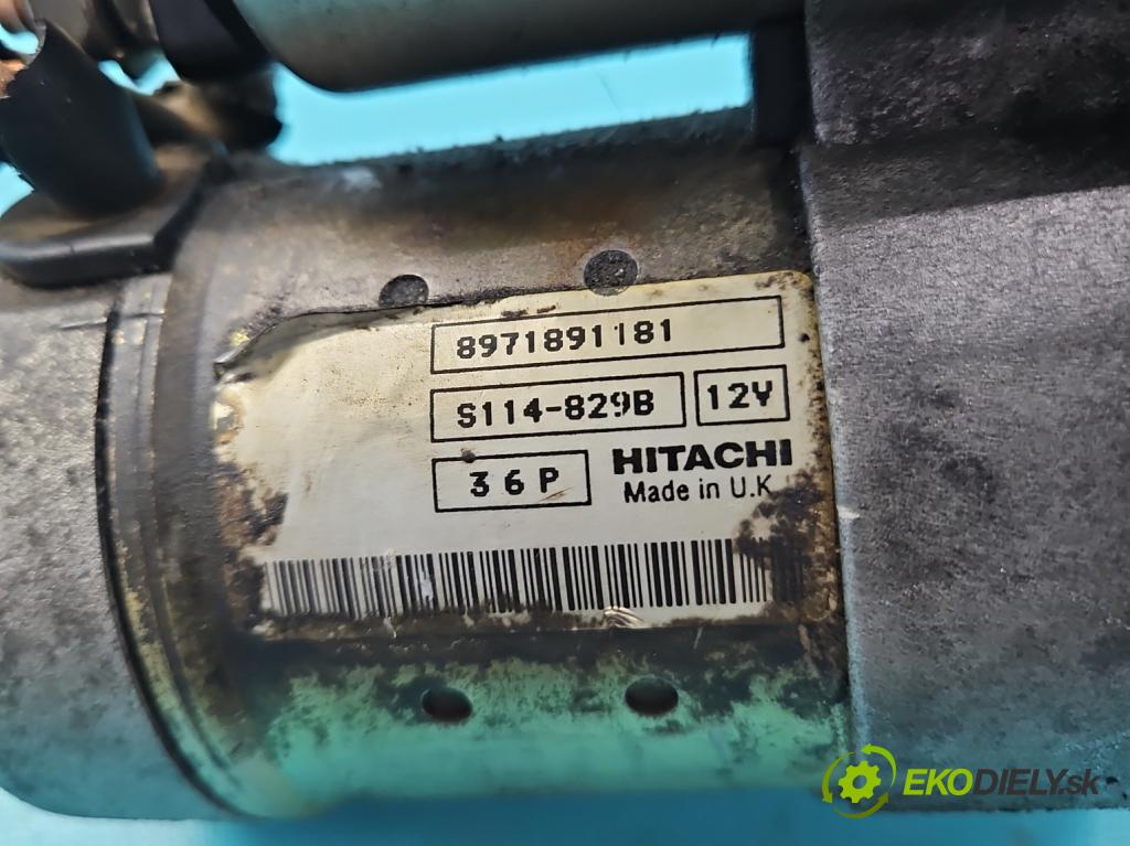 Opel Meriva A 2002-2010 1.7 dti 75 hp manual 55 kW 1686 cm3 5- startér: 8971891181 (Startér)