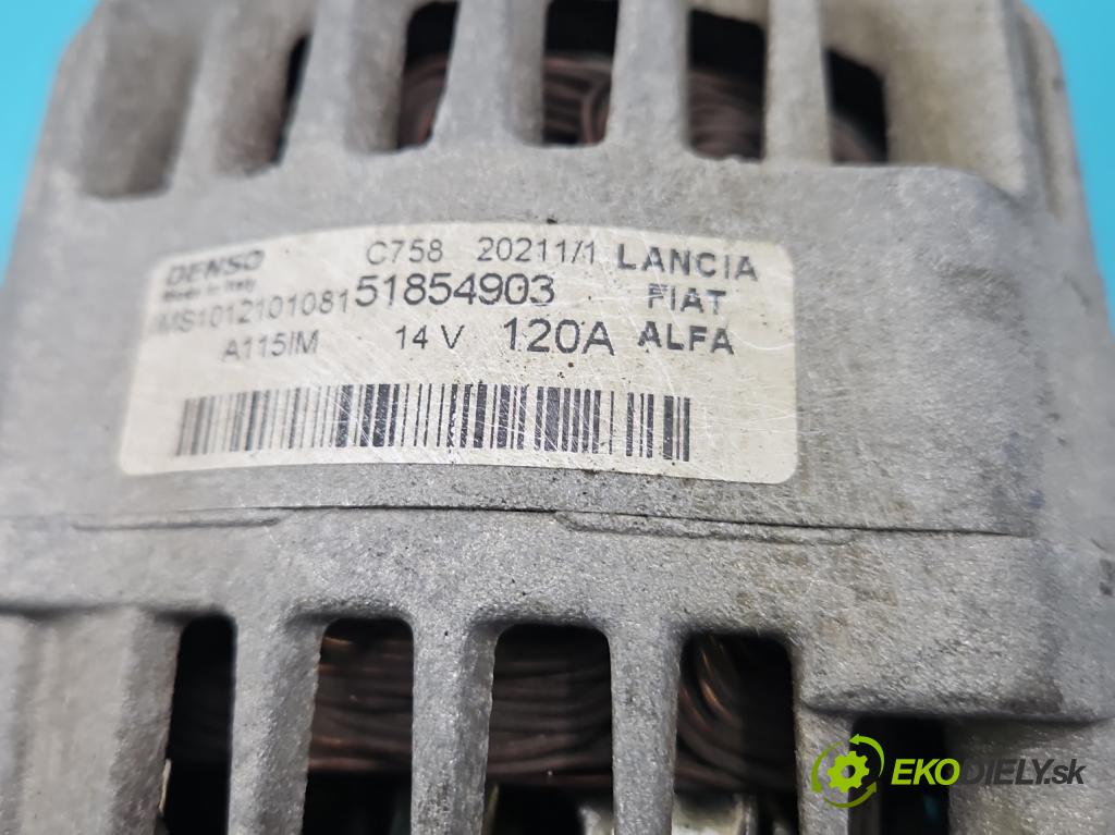 Alfa romeo Giulietta 1.4 T 170 HP manual 125 kW 1368 cm3 5- Alternator 51854903 (Alternátor)