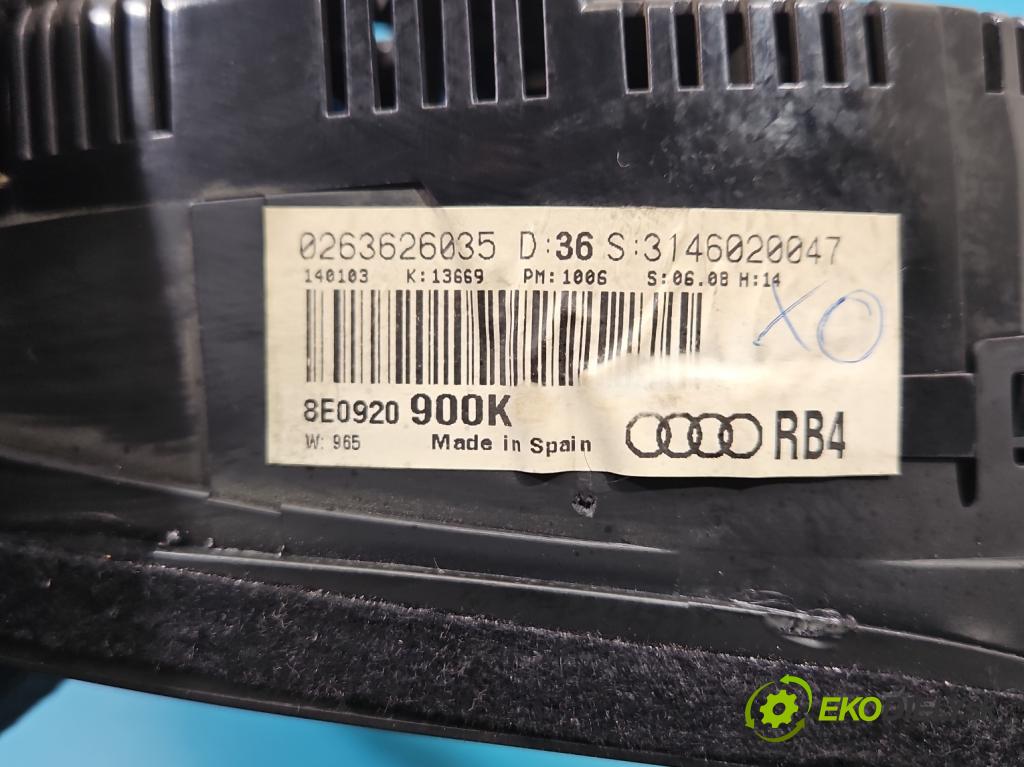 Audi A4 B6 2000-2004 1.9 tdi 131 HP manual 96 kW 1896 cm3 5- prístrojovka/ budíky 8E0920900K (Prístrojová doska)