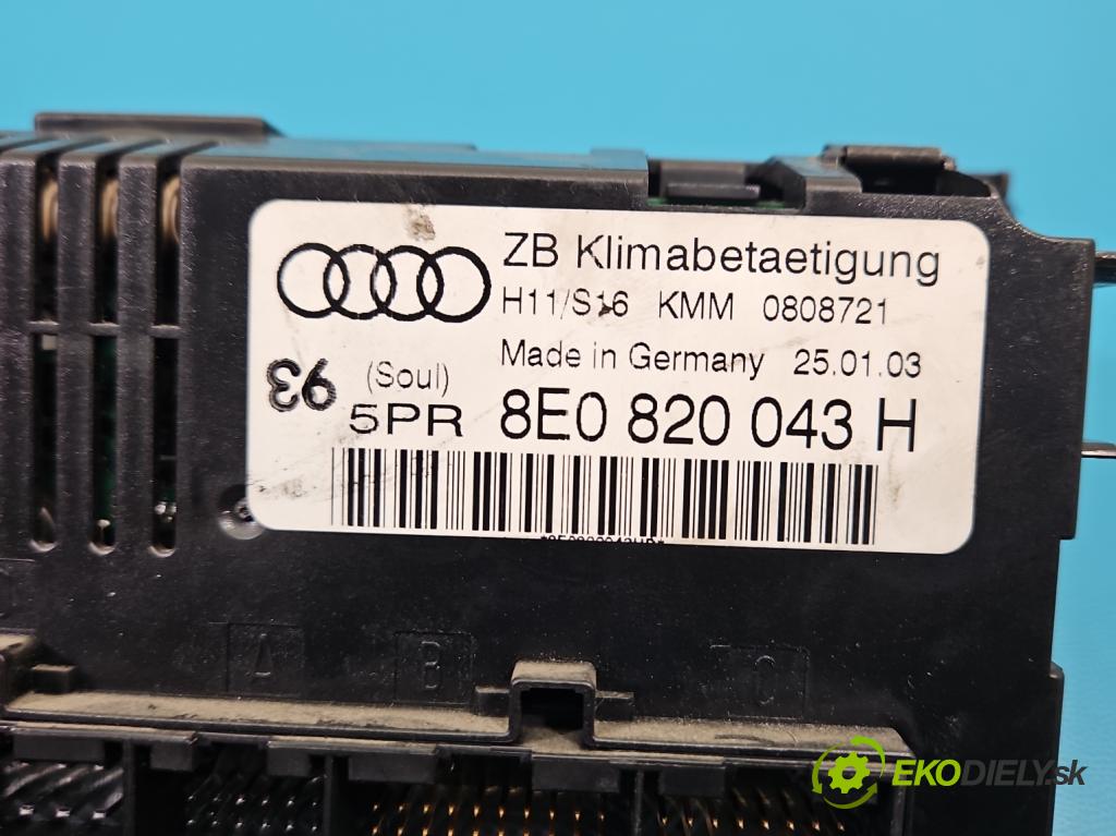 Audi A4 B6 2000-2004 1.9 tdi 131 HP manual 96 kW 1896 cm3 5- panel kúrenia 8E0820043H