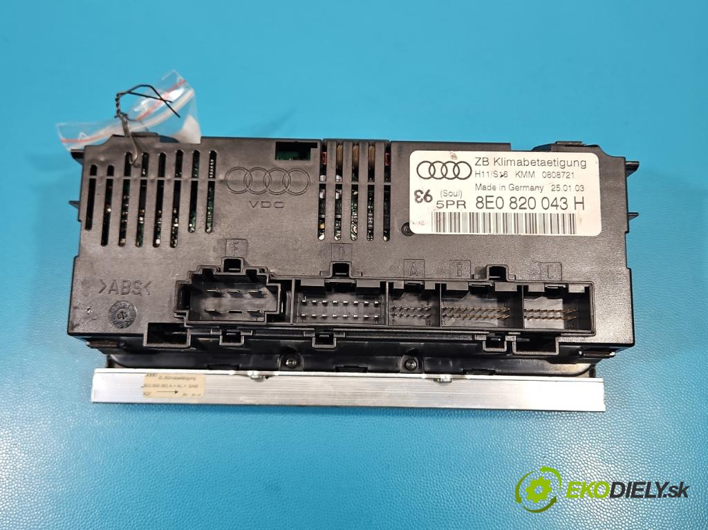 Audi A4 B6 2000-2004 1.9 tdi 131 HP manual 96 kW 1896 cm3 5- panel kúrenia 8E0820043H