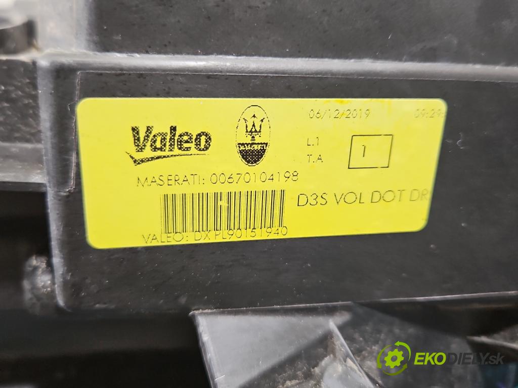 Maserati Quattroporte VI 13- 3.0 V6 automatic 301 kW 2979 cm3 4- Reflektor: pravý 00670104198 (Svetlo predné pravé)