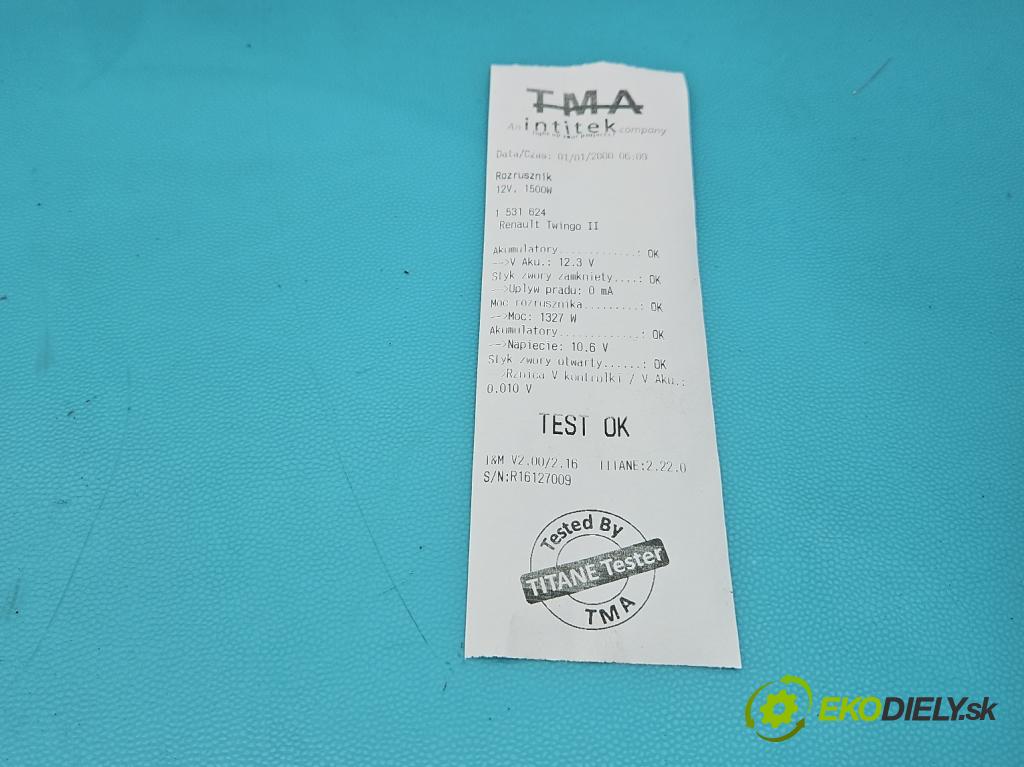 Renault Twingo II 2007-2014 1.5 dci 64 HP manual 47 kW 1461 cm3 3- štartér 8200836473A (Štartér)