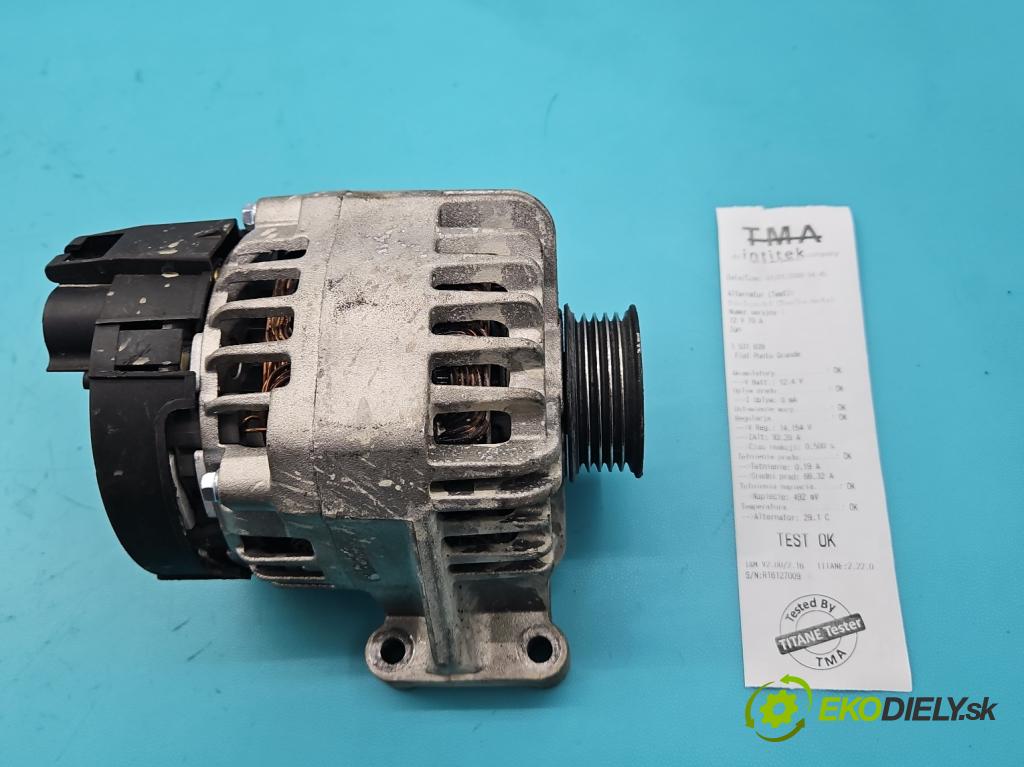 Fiat Punto Grande 1.4 8v 77 HP manual 57 kW 1368 cm3 5- Alternator  (Alternátor)