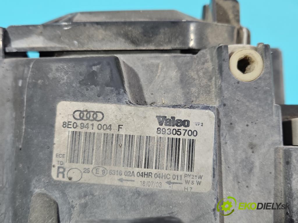 Audi A4 B6 2000-2004 1.9 tdi 131 HP manual 96 kW 1896 cm3 5- Reflektor: pravý 8E0941004F (Svetlo predné pravé)