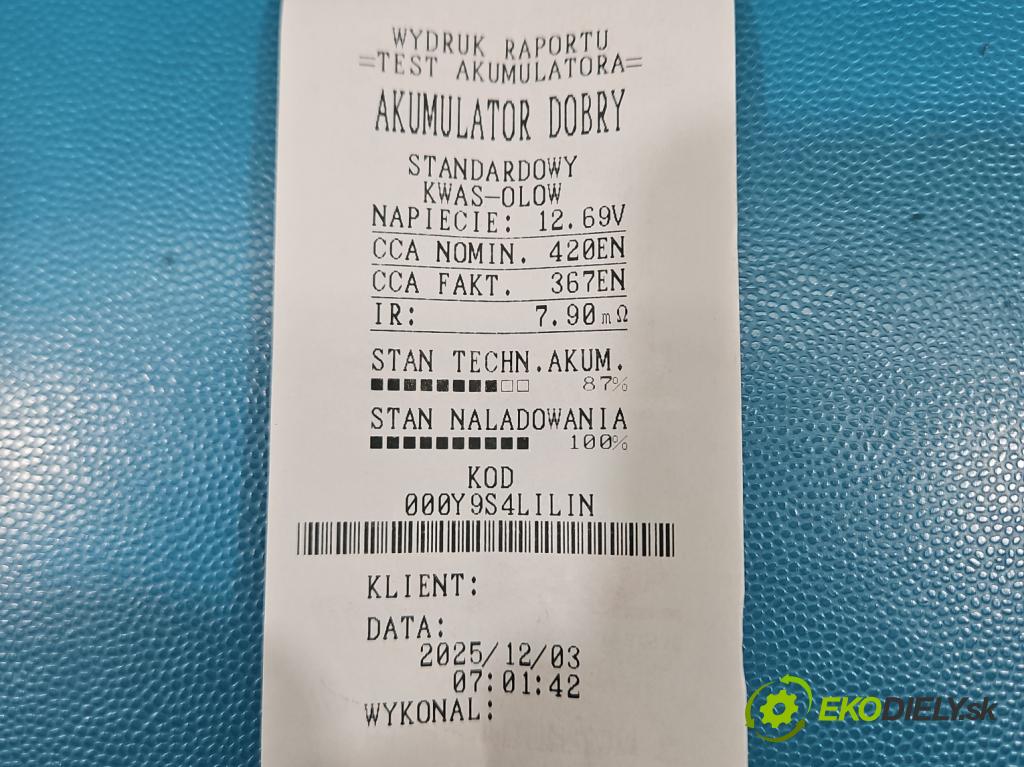 Hyundai I30 III 2016- 1.5 DPI 16V 110 HP manual 80.9 kW 1498 cm3 5- Akumulator automobilovy