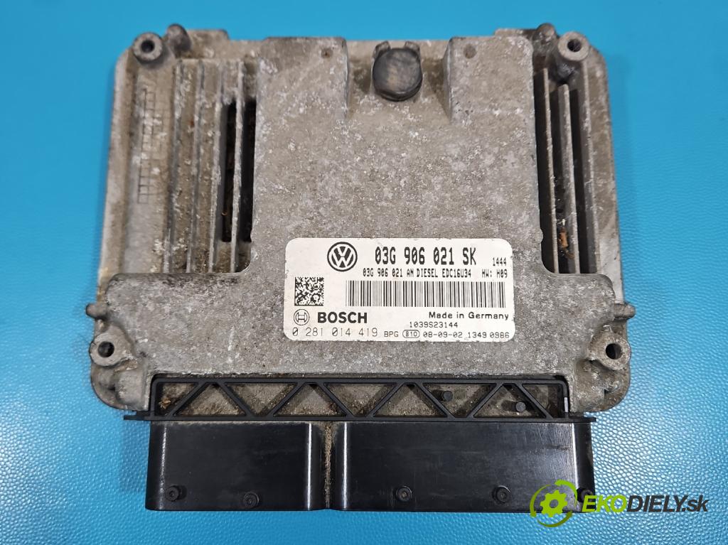Seat Altea 1.9 tdi (BXE) 105 HP manual 77 kW 1896 cm3 5- riadiaca jednotka motora 03G906021SK