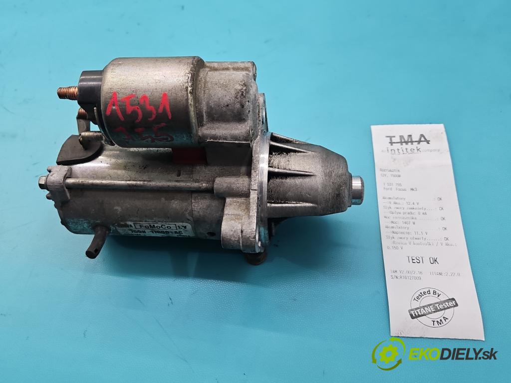 Ford Focus Mk3 2010-2018 1.6 16v 105 HP manual 77 kW 1596 cm3 5- štartér 7G9N-11000-AC (Štartér)