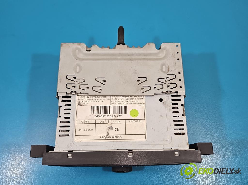Chevrolet Aveo T250 2006-2011 1.2b 72 HP manual 53 kW 1150 cm3 4- Radio originál 96989220