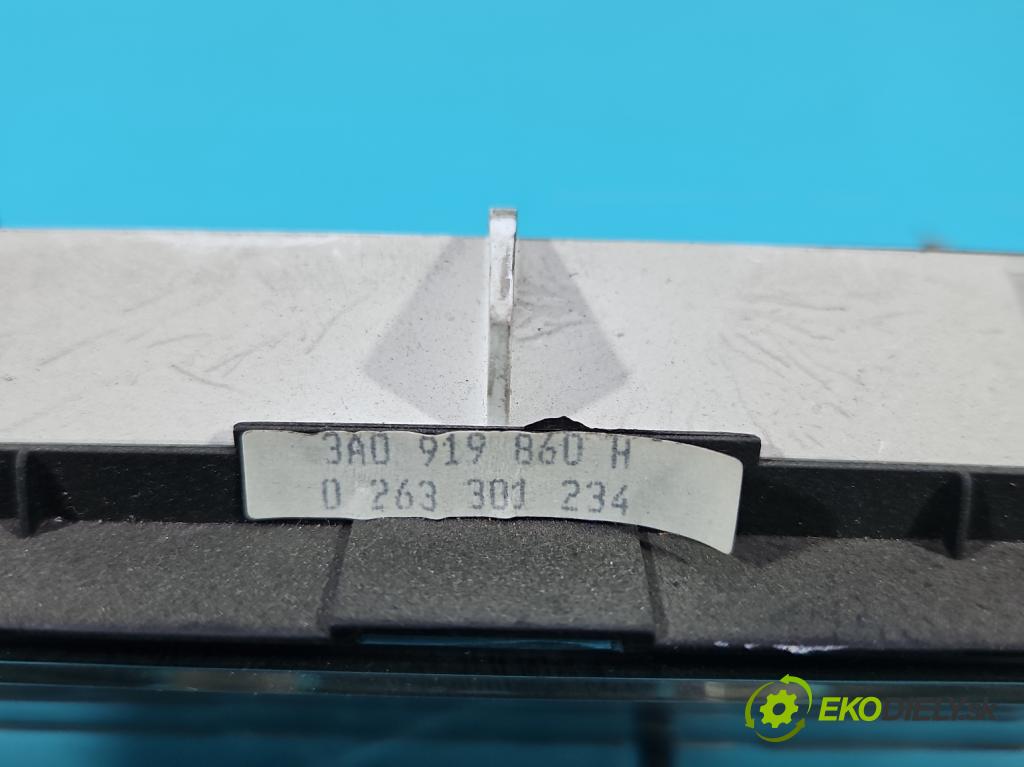 Vw Passat B4 1993-1997 1.8 90 HP manual 66 kW 1781 cm3 5- prístrojovka/ budíky 3A0919860H (Prístrojová doska)