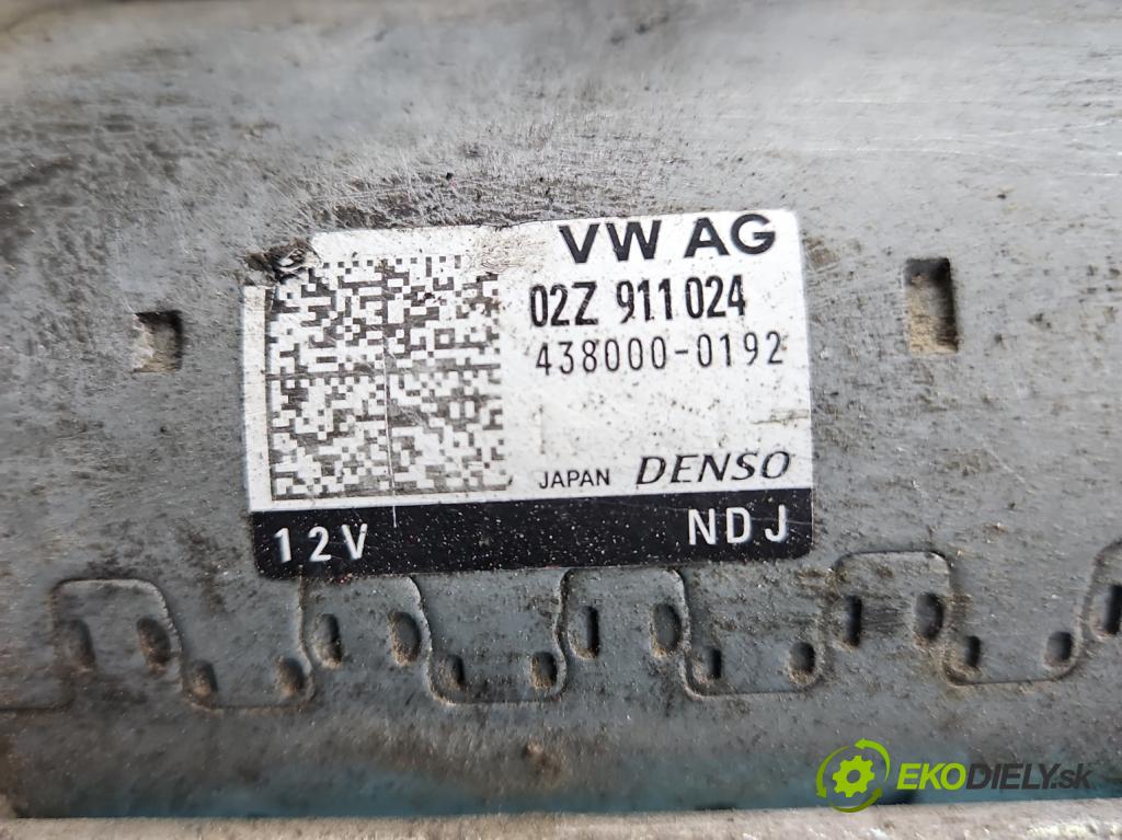 Vw Passat B8 2014 - 1.4 tsi 125 hp manual 92 kW 1395 cm3 4- startér: 02Z911024 (Startér)