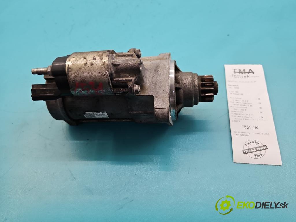 Vw Passat B8 2014 - 1.4 tsi 125 hp manual 92 kW 1395 cm3 4- startér: 02Z911024 (Startér)