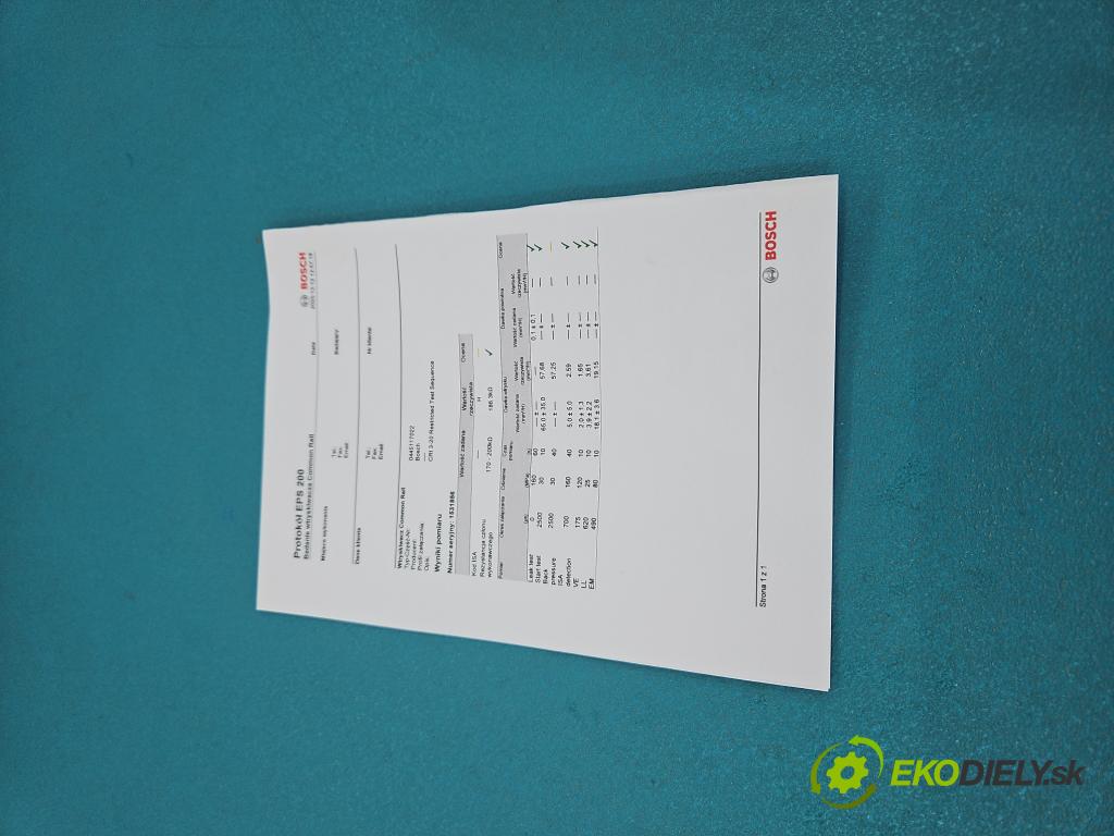 Audi A6 C7 2011-2018 3.0 TDI 204 HP automatic 150 kW 2967 cm3 5- vstrek 0445117022 (Vstrekovač paliva)