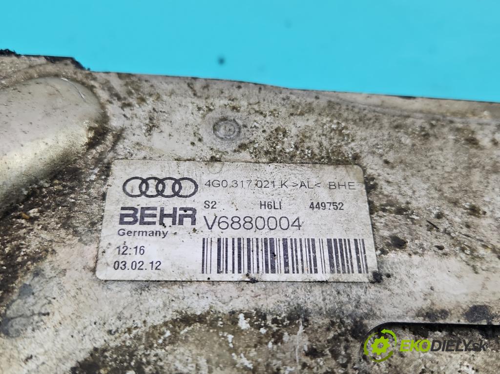 Audi A6 C7 2011-2018 3.0 TDI 204 HP automatic 150 kW 2967 cm3 5- chladič oleja: 4G0317021K