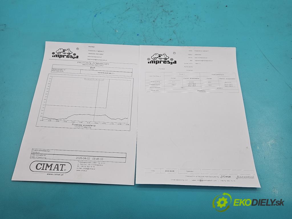 Audi A6 C7 2011-2018 3.0 TDI 204 HP automatic 150 kW 2967 cm3 5- turbodúchadlo, turbo repasovaná 799672-2