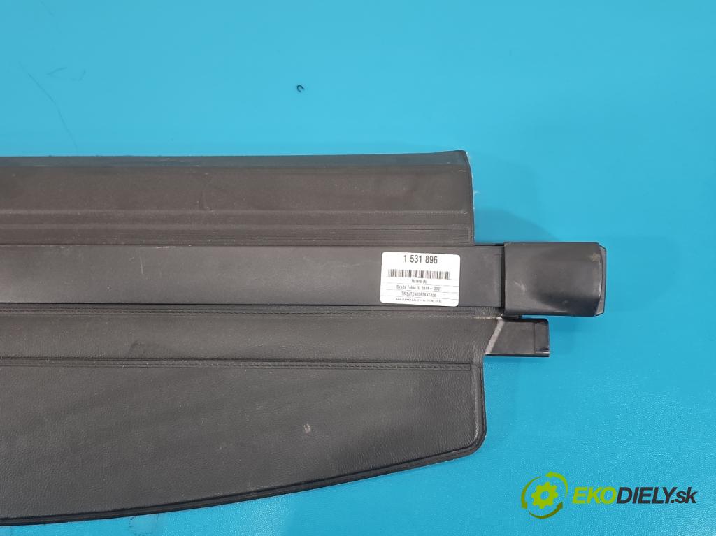 Skoda Fabia III 2014- 2021 1.4 TDI 105 hp manual 77 kW 1422 cm3 5- roleta 6V9867871B (Roleta zavazadlového prostoru)