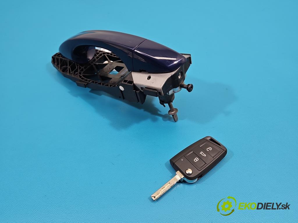 Skoda Fabia III 2014- 2021 1.4 TDI 105 HP manual 77 kW 1422 cm3 5- rukoväť predné ľavé mimo: 5N0837885H (Kľučka dverí vonkajšia predná ľavá)