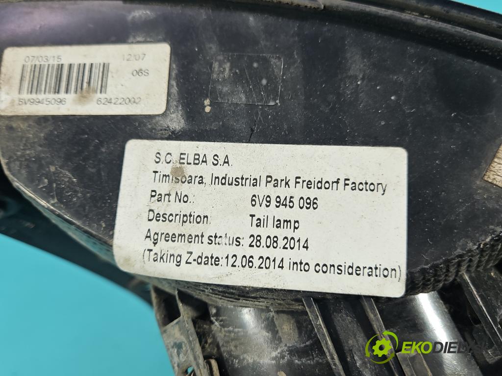 Skoda Fabia III 2014- 2021 1.4 TDI 105 HP manual 77 kW 1422 cm3 5- svetlo / reflektor zadné pravé 6V9945096 (Kľučka dverí ostatné)