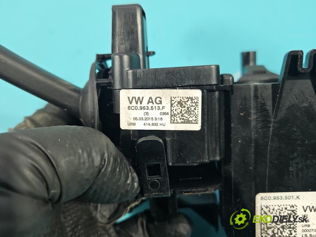 Skoda Fabia III 2014- 2021 1.4 TDI 105 HP manual 77 kW 1422 cm3 5- prepínač komplex: 6C0953501K (Prepínacie páčky pod volantom)