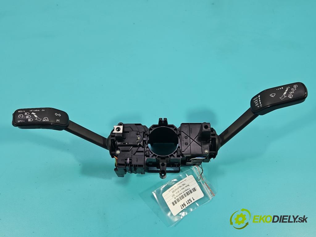 Skoda Fabia III 2014- 2021 1.4 TDI 105 HP manual 77 kW 1422 cm3 5- prepínač komplex: 6C0953501K (Prepínacie páčky pod volantom)