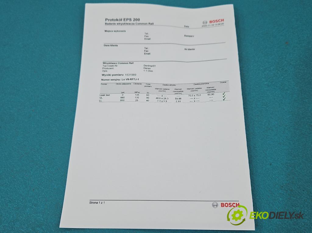 Mazda 6 I GG 2002-2007 2.0 citd 143 HP manual 105 kW 1998 cm3 5- vstrek RF7J13H50 (Vstrekovač paliva)