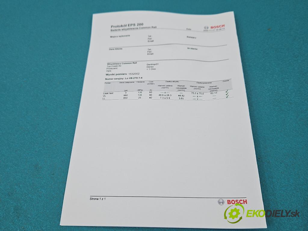 Opel Astra III 2004-2014 1.7 CDTI 110 HP manual 81 kW 1686 cm3 5- vstrek 8-97376270-1 (Vstrekovač paliva)