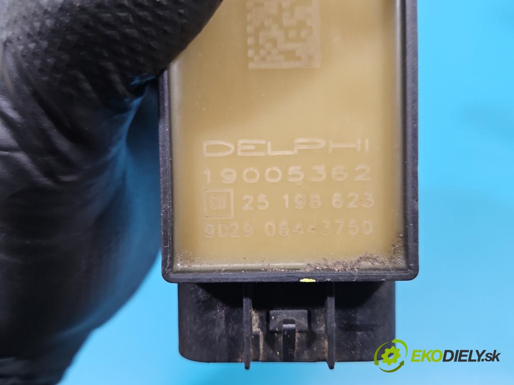 Opel Corsa E 2014-2019 1.4 16V 90 HP manual 66 kW 1398 cm3 5- cievka zapaľovacia 25198623 (Zapaľovacia cievka)