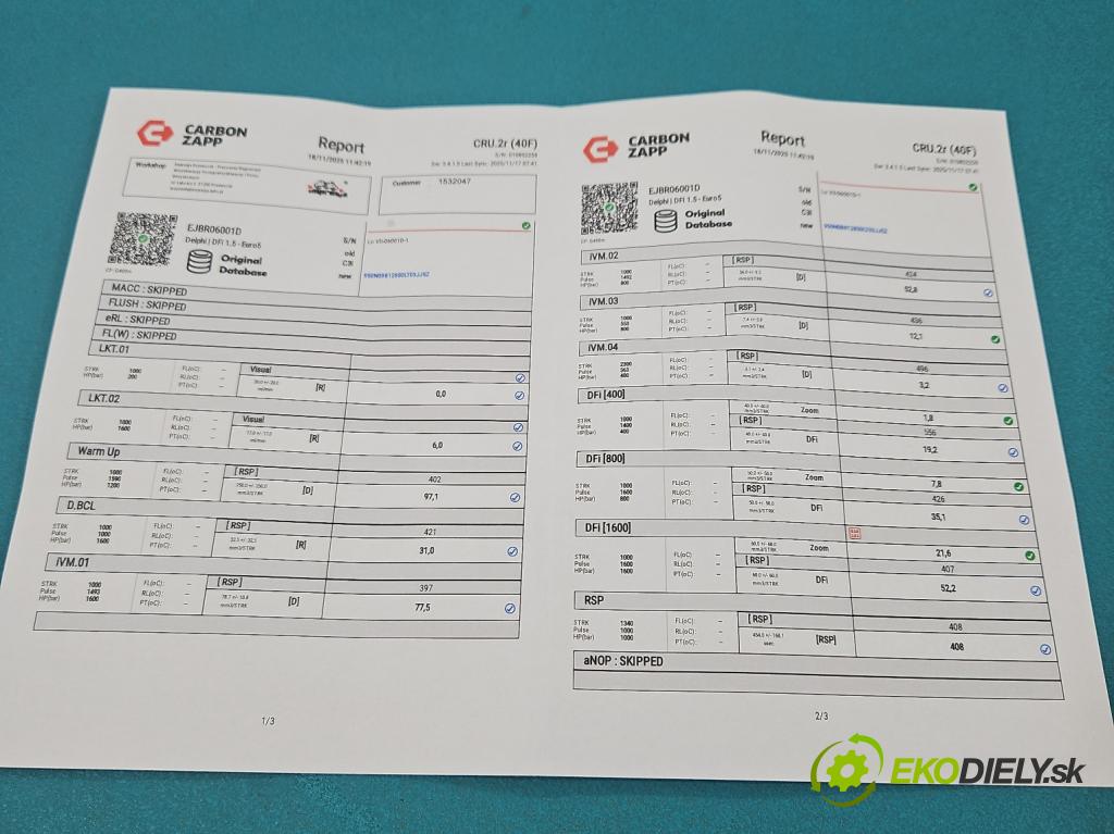 Peugeot 407 2.0 hdi 136 HP manual 100 kW 1997 cm3 4- vstrek EJBR06001D (Vstrekovač paliva)