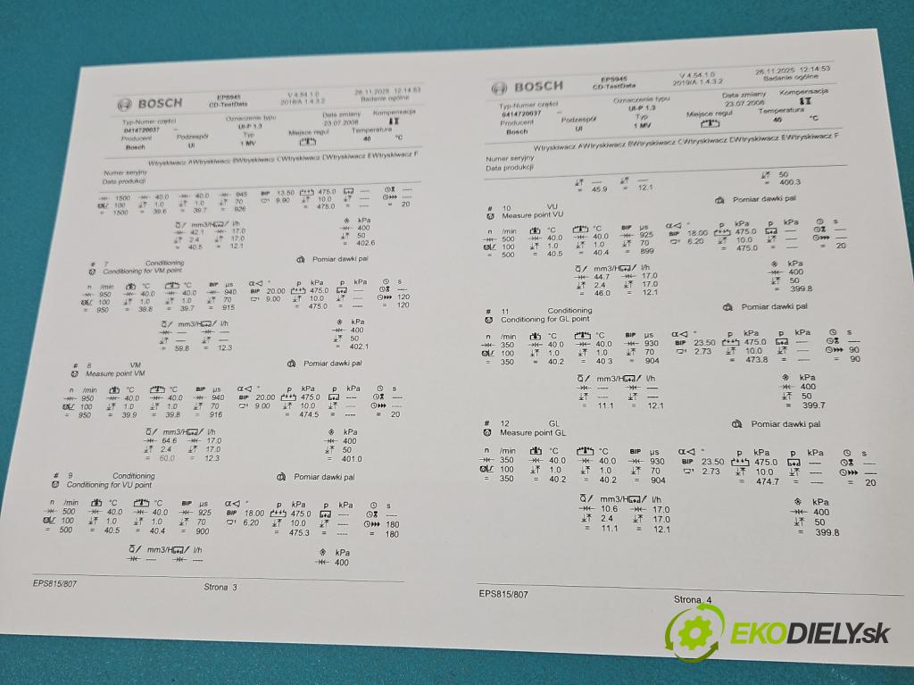 Vw Passat B5 1995-2005 1.9 tdi 101 HP manual 74 kW 1896 cm3 5- vstrekovacie čerpadlo 0414720037 (Vstrekovač paliva)
