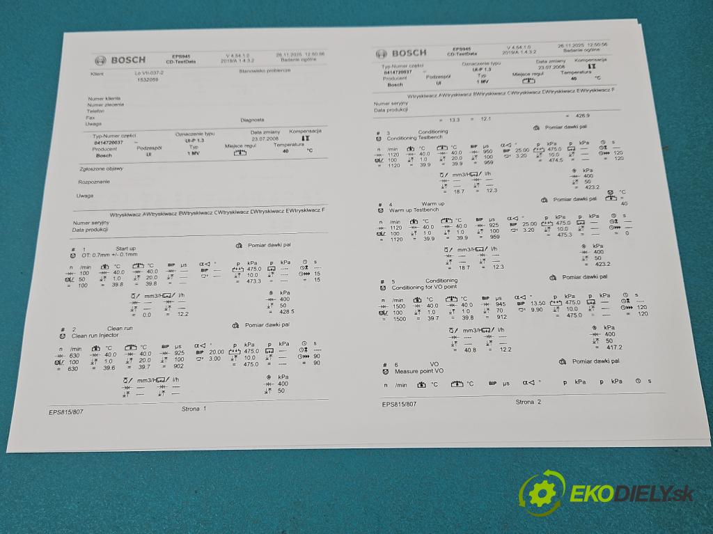 Vw Passat B5 1995-2005 1.9 tdi 101 HP manual 74 kW 1896 cm3 5- vstrekovacie čerpadlo 0414720037 (Vstrekovač paliva)