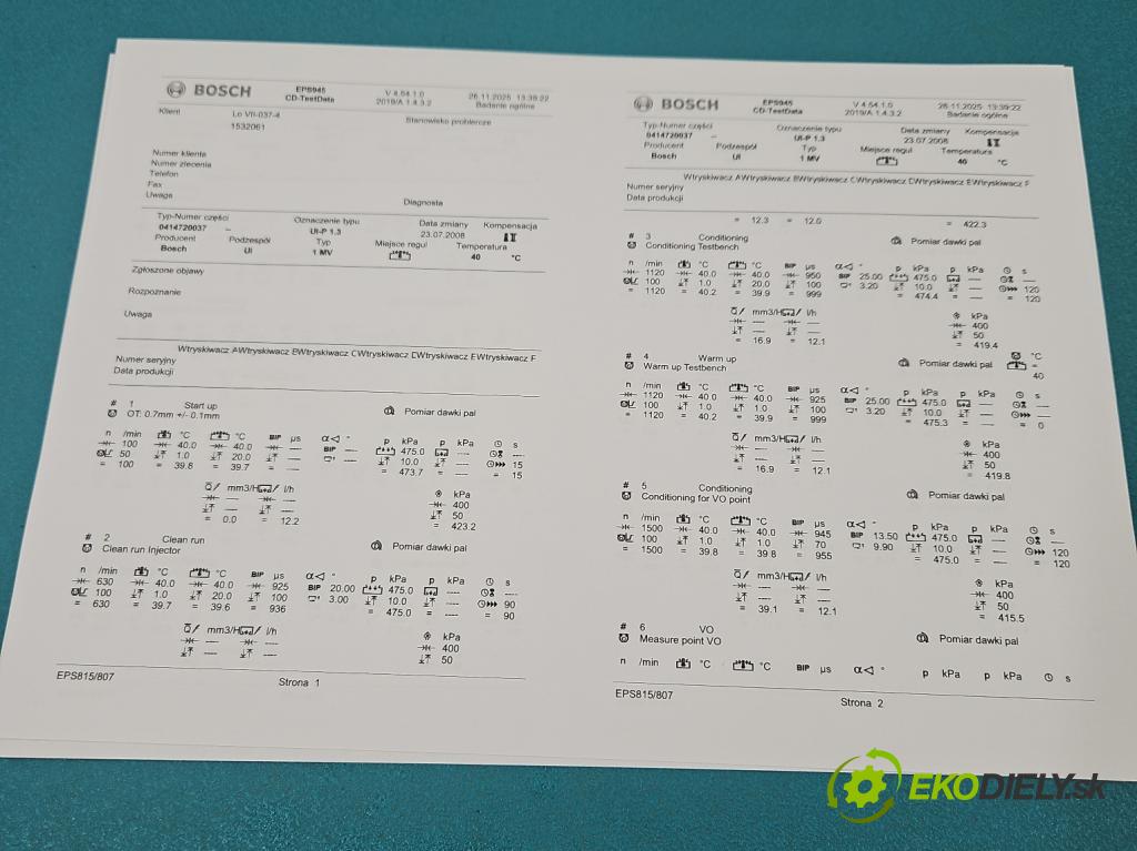 Vw Passat B5 1995-2005 1.9 tdi 101 HP manual 74 kW 1896 cm3 5- vstrekovacie čerpadlo 0414720037 (Vstrekovač paliva)
