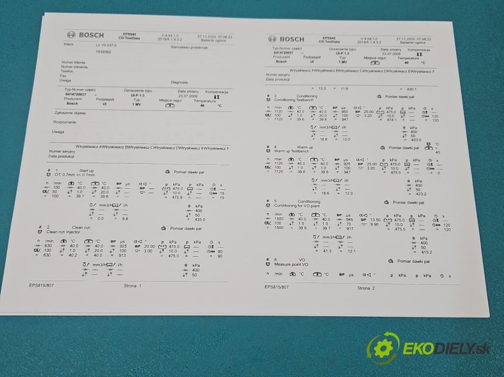Vw Passat B5 1995-2005 1.9 tdi 101 HP manual 74 kW 1896 cm3 5- vstrekovacie čerpadlo 0414720037 (Vstrekovač paliva)