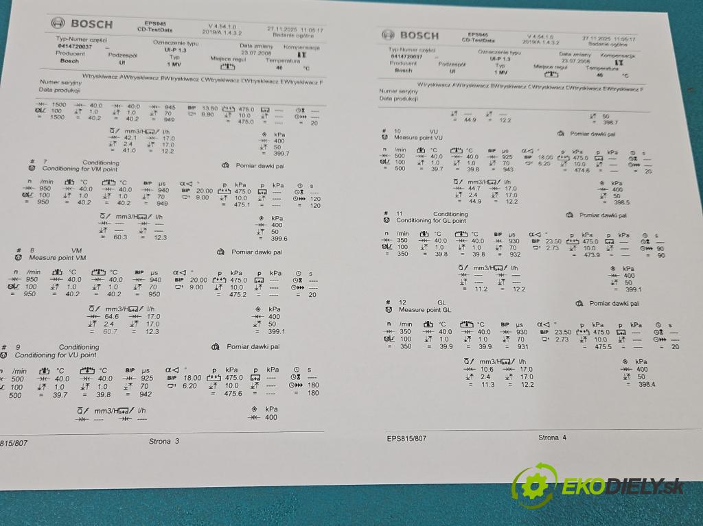 Vw Passat B5 1995-2005 1.9 tdi 101 HP manual 74 kW 1896 cm3 5- vstrekovacie čerpadlo 0414720037 (Vstrekovač paliva)