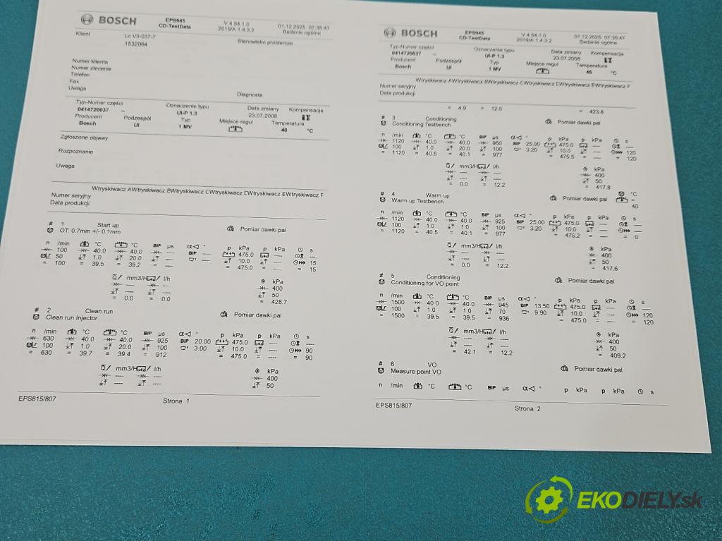 Vw Passat B5 1995-2005 1.9 tdi 101 HP manual 74 kW 1896 cm3 5- vstrekovacie čerpadlo 0414720037 (Vstrekovač paliva)