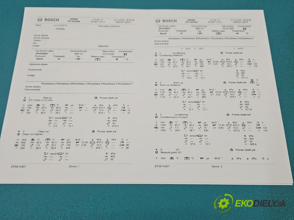 Vw Passat B5 1995-2005 1.9 tdi 101 HP manual 74 kW 1896 cm3 5- vstrekovacie čerpadlo 0414720037 (Vstrekovač paliva)