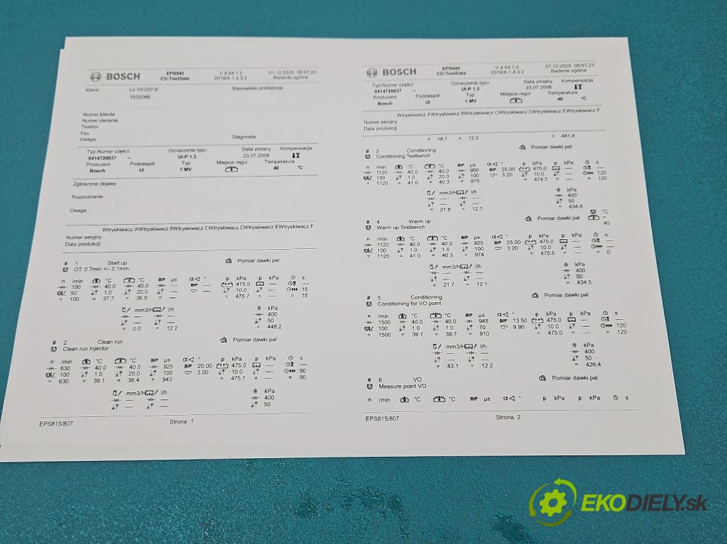 Vw Passat B5 1995-2005 1.9 tdi 101 HP manual 74 kW 1896 cm3 5- vstrekovacie čerpadlo 0414720037 (Vstrekovač paliva)