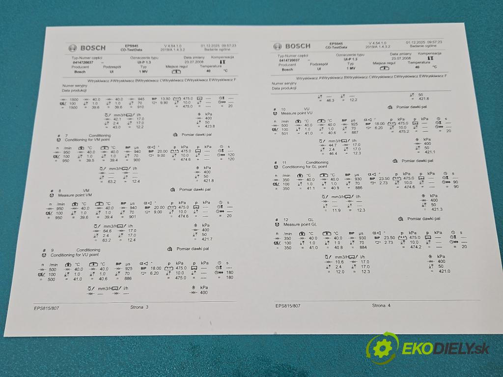Vw Passat B5 1995-2005 1.9 tdi 101 HP manual 74 kW 1896 cm3 5- vstrekovacie čerpadlo 0414720037 (Vstrekovač paliva)