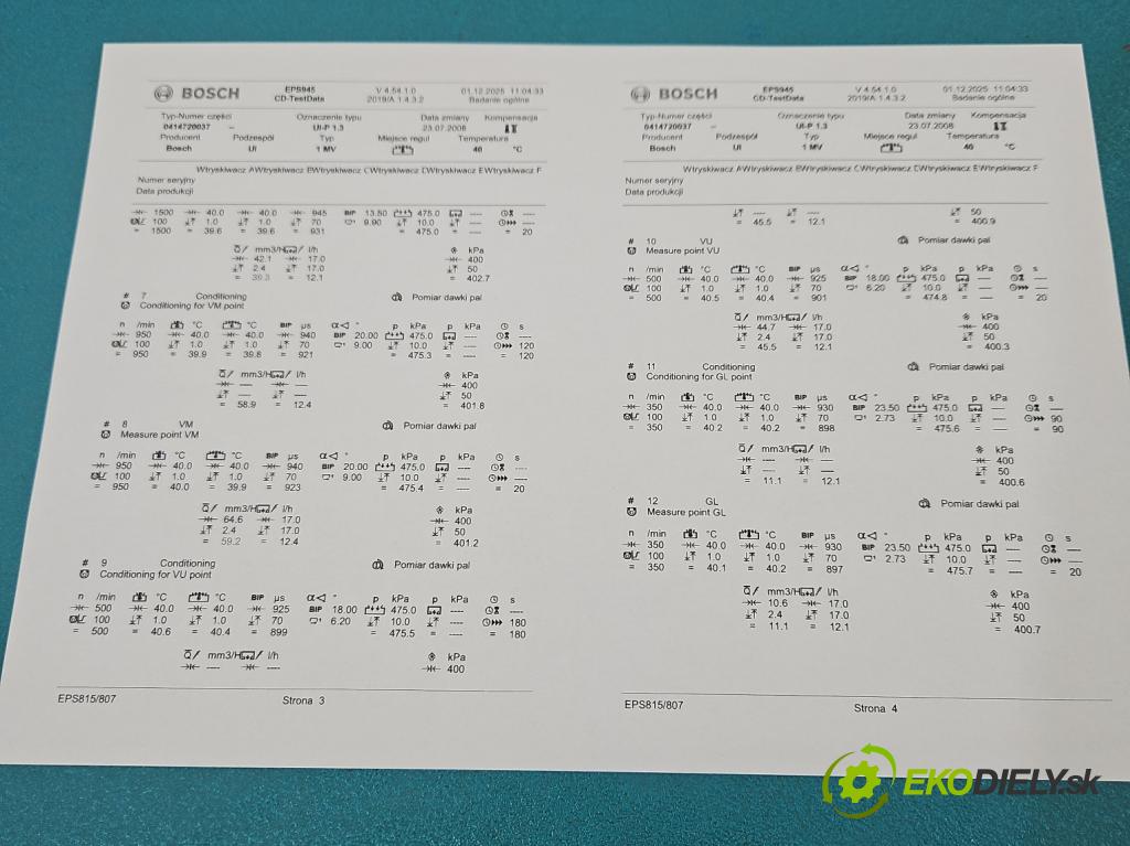 Vw Passat B5 1995-2005 1.9 tdi 101 HP manual 74 kW 1896 cm3 5- vstrekovacie čerpadlo 0414720037 (Vstrekovač paliva)