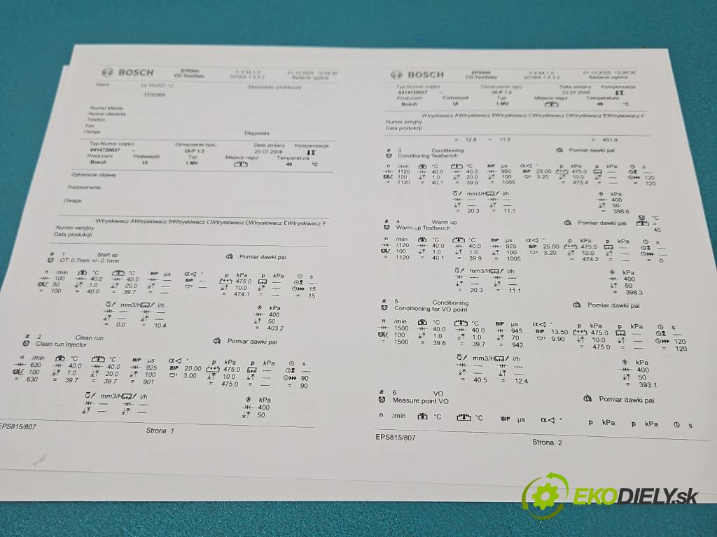 Vw Passat B5 1995-2005 1.9 tdi 101 HP manual 74 kW 1896 cm3 5- vstrekovacie čerpadlo 0414720037 (Vstrekovač paliva)