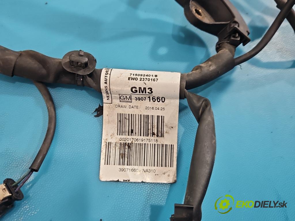 Opel Astra V  2015-2022 1.4 T 125 HP manual 92 kW 1399 cm3 5- Zväzok: motora 39071660