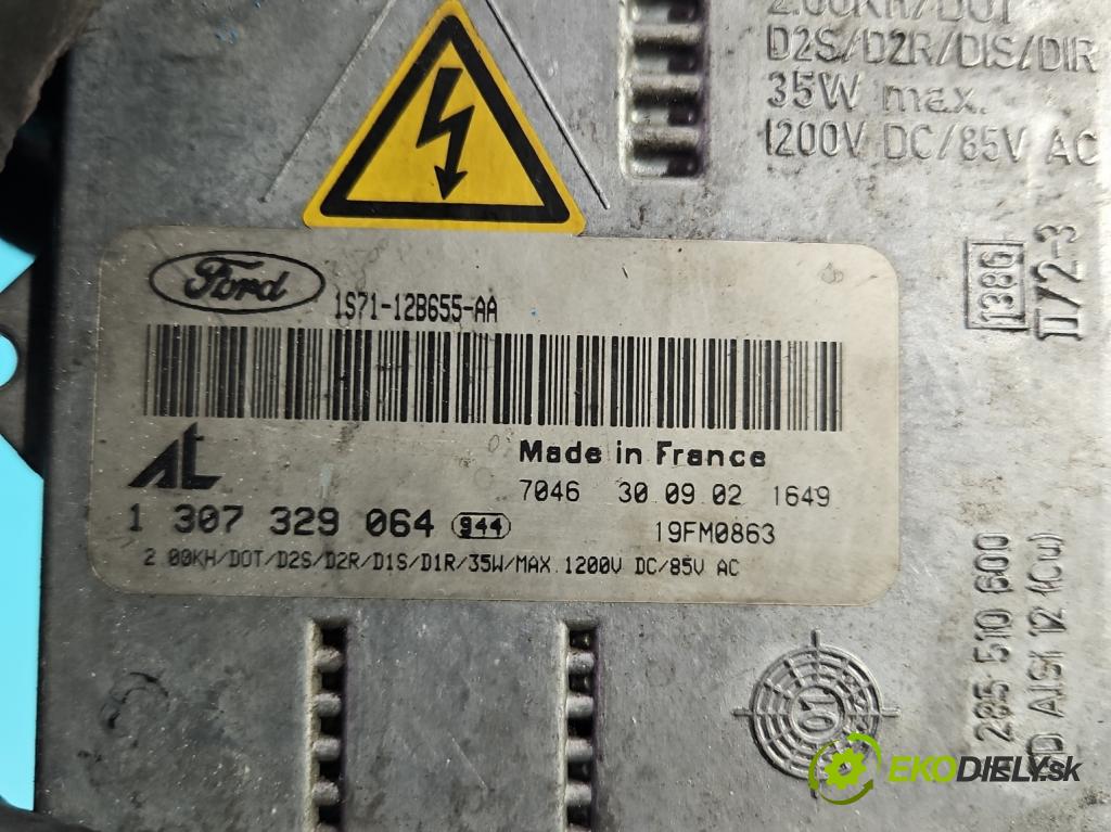 Ford Mondeo Mk3 2000-2007 2.0 tdci 131 HP manual 96 kW 1998 cm3 5- střídač: xenon 1307329064 (Riadiaca jednotka xenónu)