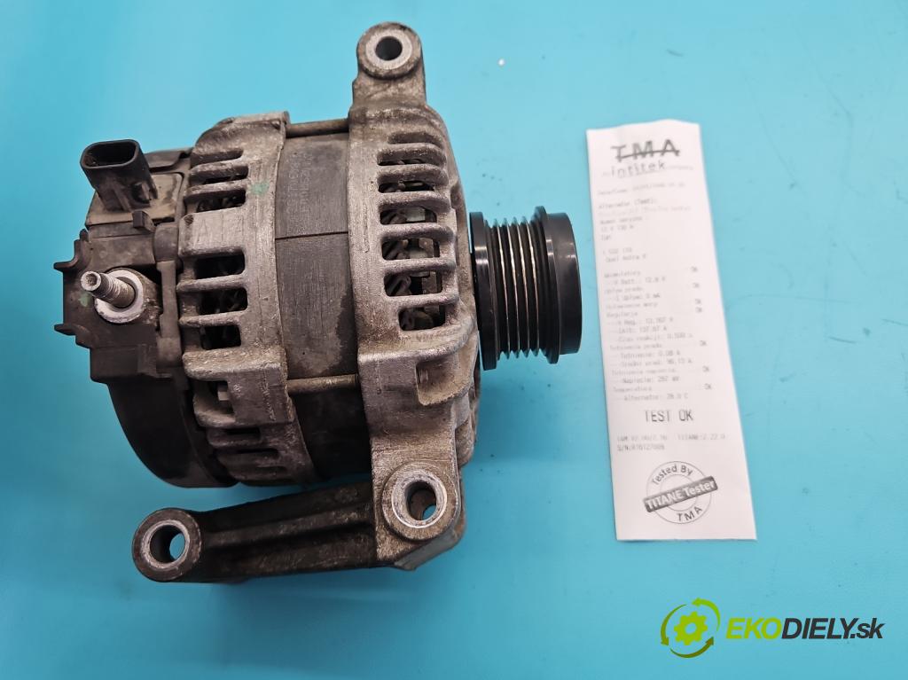 Opel Astra V  2015-2022 1.4 T 125 HP manual 92 kW 1399 cm3 5- Alternator 13513070 (Alternátor)