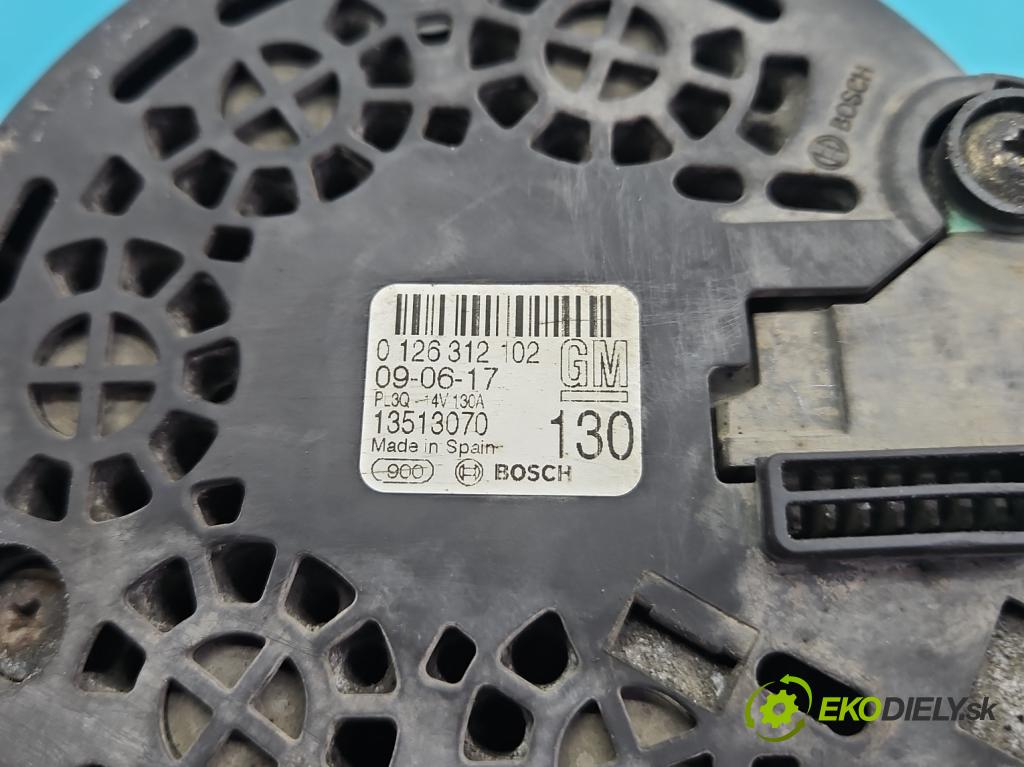 Opel Astra V  2015-2022 1.4 T 125 HP manual 92 kW 1399 cm3 5- Alternator 13513070 (Alternátor)