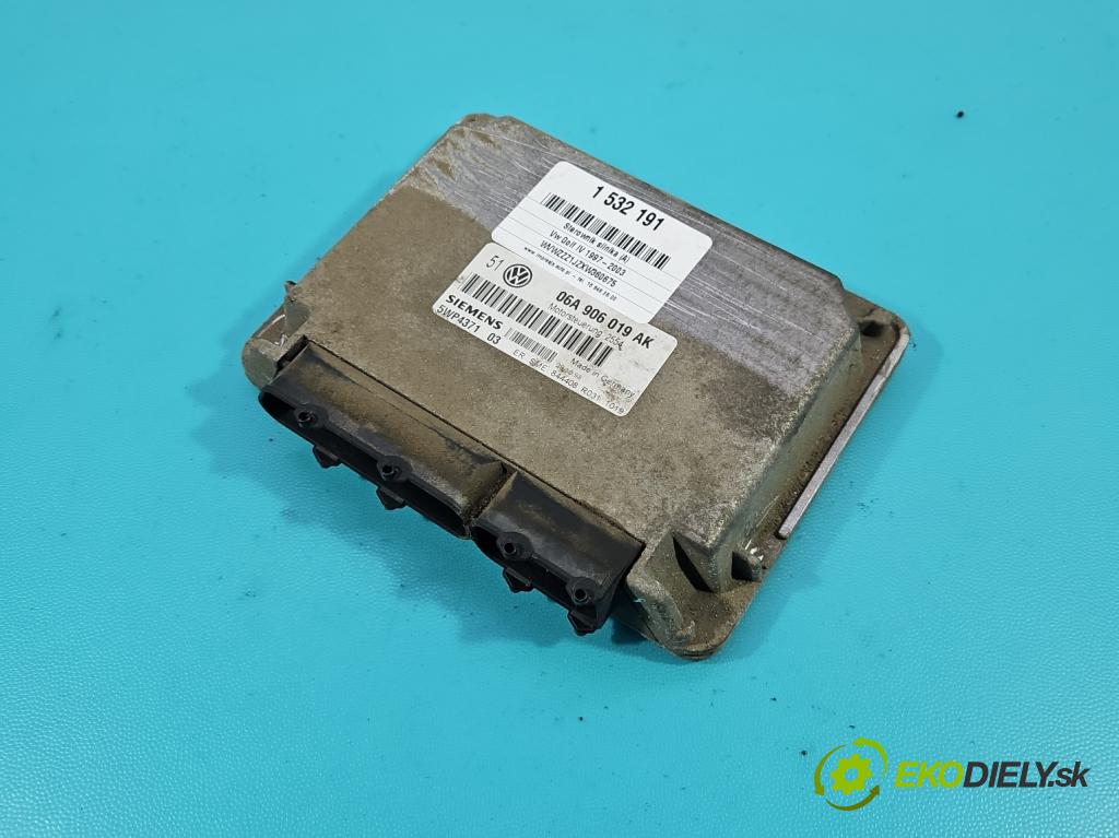 Vw Golf IV 1997-2003 1.6 sr 101 HP manual 74 kW 1595 cm3 5- riadiaca jednotka motora 06A906019AK