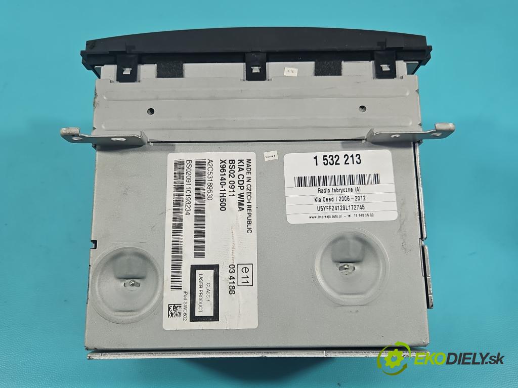 Kia Ceed I 2006-2012 1.4 16v 109 HP manual 80 kW 1396 cm3 5- Radio originál X96140-1H500