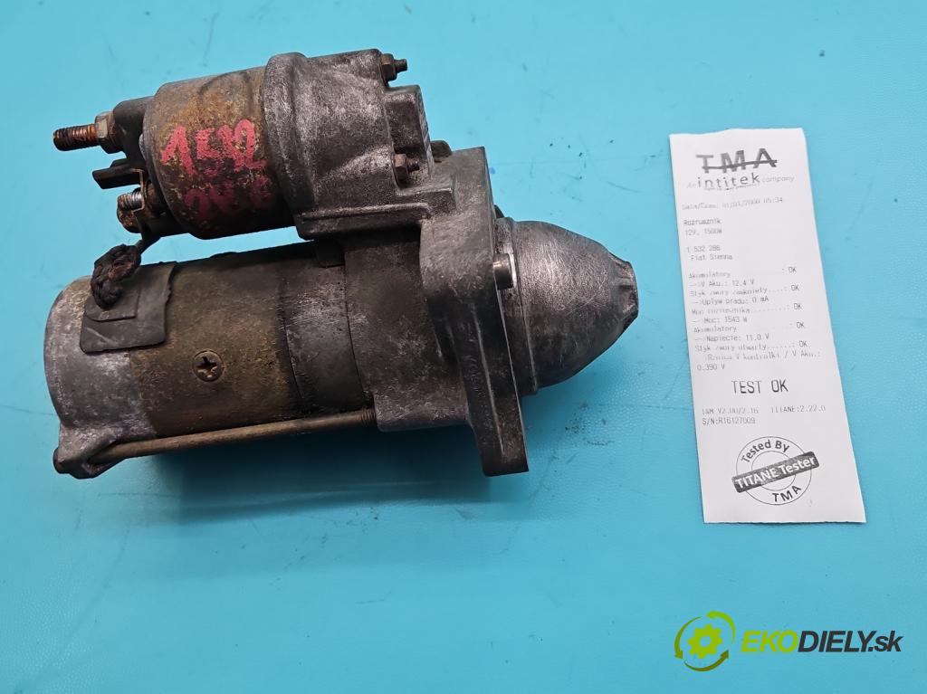 Fiat Siena 1.6 16v 103 HP manual 76 kW 1580 cm3 4- štartér  (Štartér)