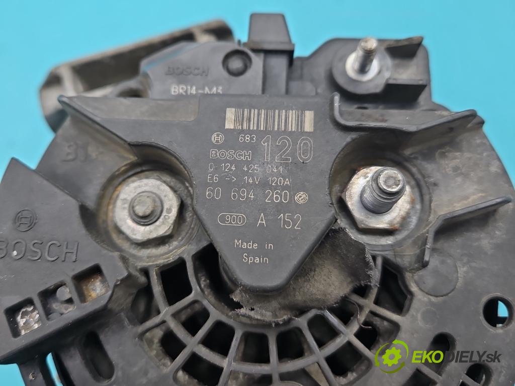 Alfa romeo 159 1.9 JTS 160 hp manual 118 kW 1859 cm3 4- Alternator 0124425041 (Alternátor)