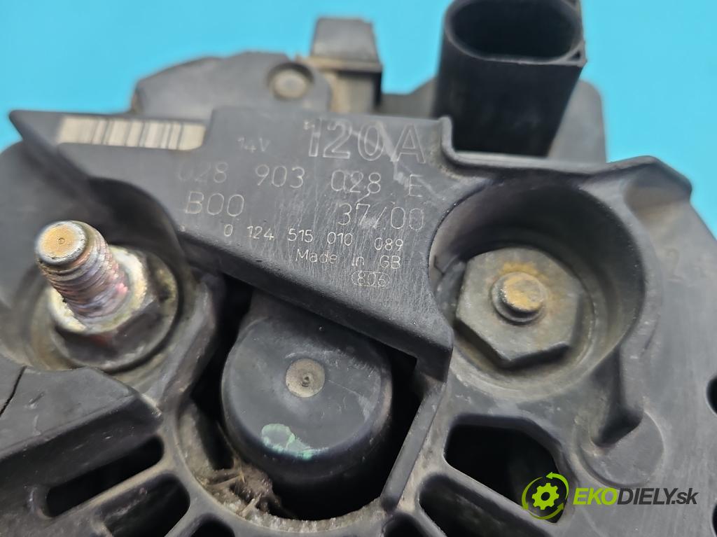 Audi A3 8L 1996-2003 1.6 sr 102 HP manual 75 kW 1595 cm3 3- Alternator 028903028E (Alternátor)